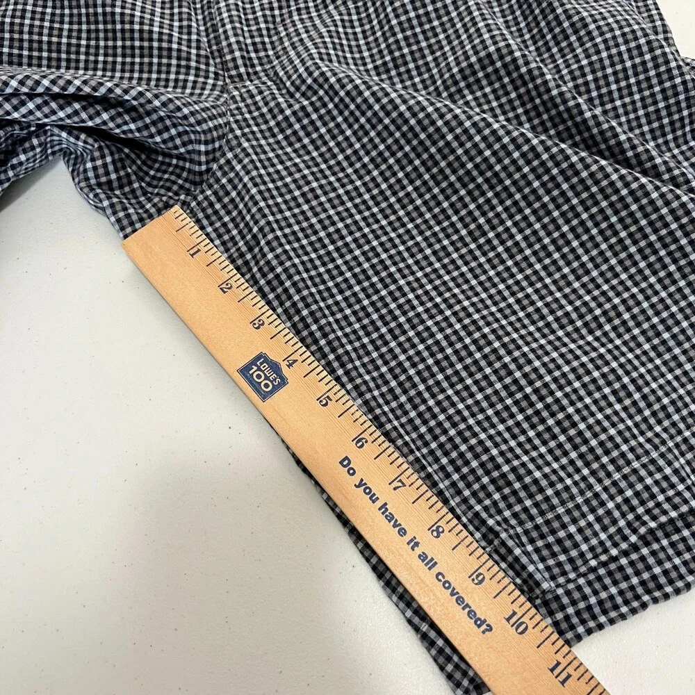 Banana Republic Men's Navy Blue Checkered Shorts 100% Cotton Size 34